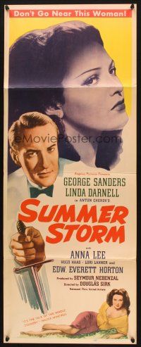 2w783 SUMMER STORM insert '44 super sexy Linda Darnell & George Sanders!