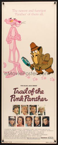 2w837 TRAIL OF THE PINK PANTHER insert '82 Peter Sellers, Blake Edwards, cool cartoon art!