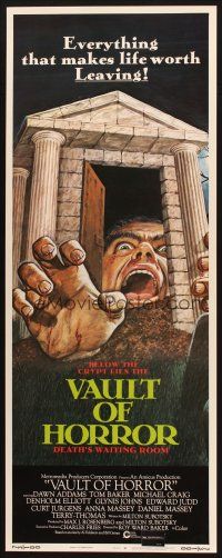 2w853 VAULT OF HORROR insert '73 Tales from Crypt sequel, cool art of death's waiting room!