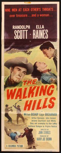 2w866 WALKING HILLS insert '49 Randolph Scott, Ella Raines, directed by John Sturges!