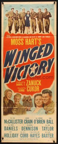 2w886 WINGED VICTORY insert '44 Judy Holliday, WWII propaganda, cool image of soldiers with girl!