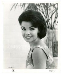 2x028 ANNETTE FUNICELLO 8x10 still '60s beautiful smiling portrait of the famous actress in lace!
