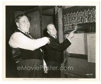 2x059 BECAUSE OF HIM candid 8x10 still '45 Charles Laughton laughs at Donald Meek on the set!
