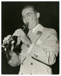 2x066 BENNY GOODMAN 7.75x9.75 still '54 the bandleader c/u playing his clarinet by Rex Hardy Jr.!