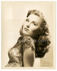 2x074 BEVERLY TYLER 8.25x10.25 still '40s sexy close portrait wearing cool lace top!
