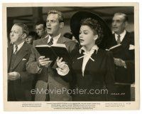 2x089 BLAZE OF NOON 8x10 still '47 c/u of William Holden & Anne Baxter singing in church!