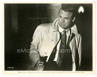 2x147 CHARADE 8x10 still '63 great close up of Cary Grant in trench coat pointing gun!
