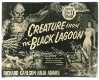 2x190 CREATURE FROM THE BLACK LAGOON 7.25x9.25 still '54 great image, underwater 3-D thrills!
