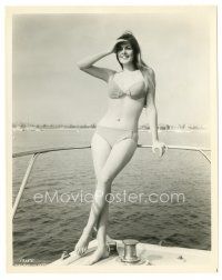 2x191 CRISTINA FERRARE 8x10.25 still '60s sexy full-length close portrait in bikini on boat!