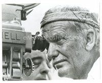 2x192 CROSS OF IRON candid 8x10 still '77 close up of director Sam Peckinpah looking into camera!