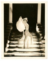 2x202 DANCING LADY 8.25x10.25 still '33 full-length portrait of Joan Crawford in see-through gown!