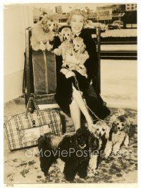 2x226 DOLORES GRAY 7x9.5 still '55 great portrait surrounded by her six French poodles & monkey!