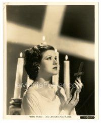 2x363 HELEN WOOD 8.25x10 still '40s religious portrait with candles & crucifix!