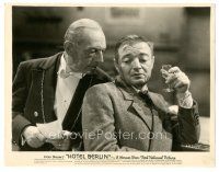 2x381 HOTEL BERLIN 8x10 still '45 old man stares intensely at Peter Lorre holding drink!