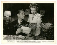 2x383 HOUR BEFORE THE DAWN 8x10.25 still '44 Nazi spy Veronica Lake reads Franchot Tone's letter!