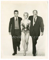 2x387 HOW TO BE VERY, VERY POPULAR 8x10 still '55 Sheree North between Fred Clark & Orson Bean!