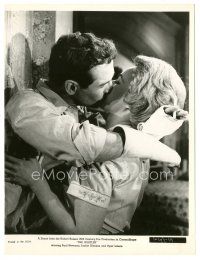 2x395 HUSTLER 7.75x10.25 still '61 c/u of Paul Newman with casts & cigarette kissing Piper Laurie!