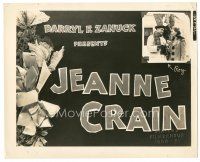 2x444 JEANNE CRAIN 8.25x10 still '46 cool mock up poster-like design with Darryl F. Zanuck!