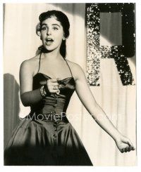 2x466 JUDY HARRIET 7.5x9 still '59 great close up of the pretty actress singing in Say One For Me!