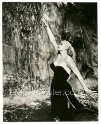 2x496 LA DOLCE VITA 7.5x9.5 still '61 Federico Fellini, beautiful Anita Ekberg by waterfall!
