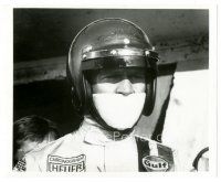 2x512 LE MANS 8x10 still '71 close up of race car driver Steve McQueen wearing helmet & mask!