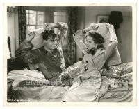 2x521 LET'S GET MARRIED 8x10 still '37 Ralph Bellamy & Ida Lupino about to have a pillow fight!