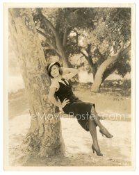 2x525 LILI DAMITA 8x10.25 still '31 full-length posing on tree in great outfit from Goldie!