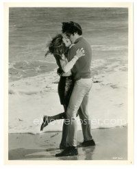 2x539 LIVE A LITTLE, LOVE A LITTLE 8x10.25 still '68 Elvis Presley kissing Michele Carey on beach!