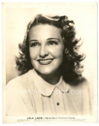 2x541 LOLA LANE 8x10 still '30s head & shoulders portrait with a big smile on her face!