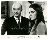2x559 LOVE STORY 8x9.5 still '71 close up of Ali MacGraw & her lover's father Ray Milland!