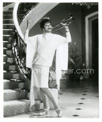 2x571 MAME 7.5x9 still '74 full-length Lucille Ball with trumpet by stairs!