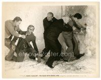 2x578 MAN WITH NINE LIVES 8x10.25 still R47 Boris Karloff by men trying to open frozen door!