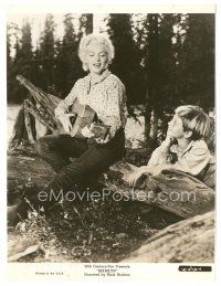 2x596 MARILYN 7.75x10 still '63 Monroe plays guitar for young Tommy Rettig in River of No Return!