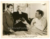 2x600 MARK OF THE WHISTLER 8x10 still '44 Carter & Guilfoyle look at Richard Dix in hospital bed!