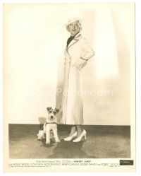 2x610 MARY CARLISLE 8x10 still '34 full-length in great outfit with cute dog from Handy Andy!