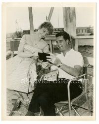 2x618 MATING GAME deluxe candid 8x10 still '59 Debbie Reynolds laughing on the set!