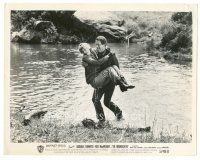 2x648 MOONLIGHTER 8x10.25 still '53 Fred MacMurray carrying wet Barbara Stanwyck out of river!