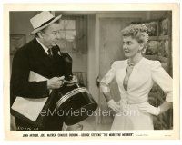 2x651 MORE THE MERRIER 8x10.25 still '43 Jean Arthur with hands on hips looks at Charles Coburn!