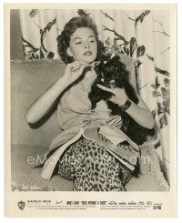 2x672 NATALIE WOOD 8x10 candid still '55 combing her dog's hair from Rebel Without a Cause!