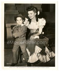 2x677 NAUGHTY NINETIES candid 8x10 still '45 Lois Collier on set with cute Billy Ward in costume!