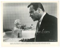 2x694 NOTORIOUS LANDLADY 8x10.25 still '62 sexy naked Kim Novak in bath & Jack Lemmon with gun!