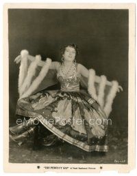 2x727 PERFECT SAP 8x10.25 still '27 seated portrait in incredible outfit with fur & embroidery!