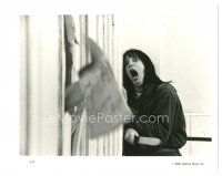 2x819 SHINING 8x10 still '80 Stanley Kubrick, Shelley Duvall scared of axe chopping through door!