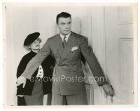 2x848 SPECIAL AGENT 7.75x10 still '35 George Brent holds Bette Davis back as he opens door!