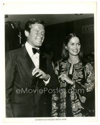 2x852 SPY WHO LOVED ME candid 8x10.25 still '77 Roger Moore & Barbara Bach smiling at premiere!