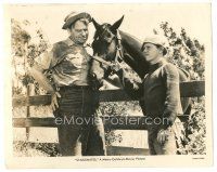 2x853 STABLEMATES 8x10 still '38 great close up of Wallace Beery, Mickey Rooney & race horse!