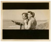 2x859 STAR IS BORN 8x10 still '54 c/u of Judy Garland & James Mason on beach in CinemaScope!