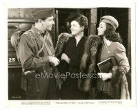 2x905 THOUSANDS CHEER 8x10 still '43 Mary Astor & Kathryn Grayson greet John Boles by train!