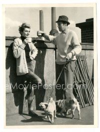 2x772 REX HARRISON/KAY KENDALL English 6.5x8.5 news photo '58 husband & wife with dogs & tea!