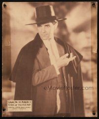 2y040 CALL OF THE FLESH jumbo LC '30 close up of opera singer Ramon Novarro with cool hat & cape!